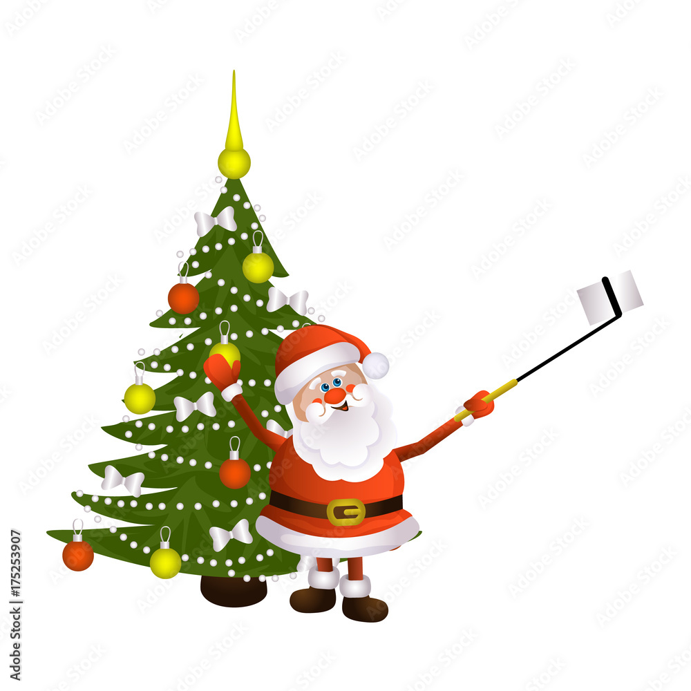 4k vertical video of cartoon santa claus with little christmas tree on  white and red background. Stock Video Footage by ©VectorSolutions #538751128