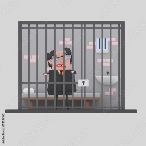 Politician arrested in jail Easy combine! For custom 3d illustration contact me.
