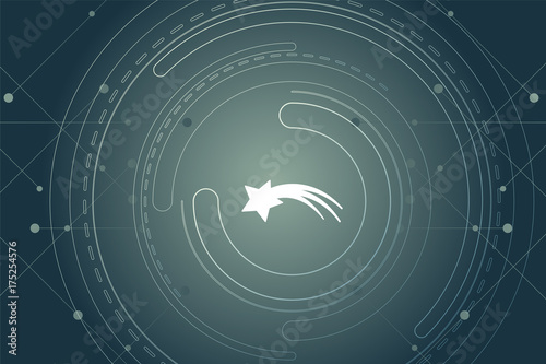 modernes Wallpaper mit Sternschnuppe