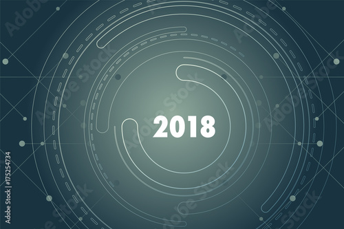 modernes Wallpaper mit 2018