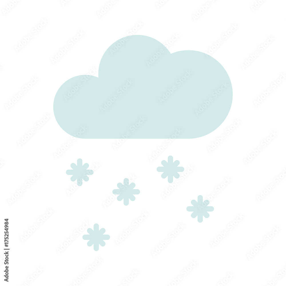 Buntes einfaches Weihnachtssymbol - Schnee Wolke Buntes einfaches Weihnachtssymbol - Schnee Wolke