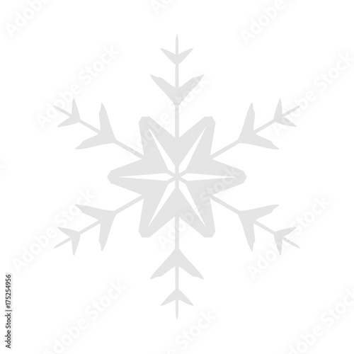 Buntes einfaches Weihnachtssymbol - Schneeflocke