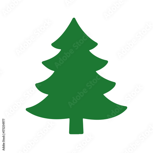 Buntes einfaches Weihnachtssymbol - Tanne