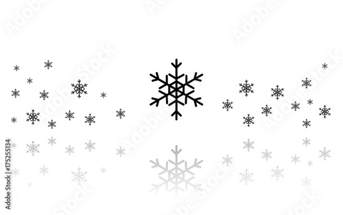 Reflektierende Symbole weiß - Schneeflocken