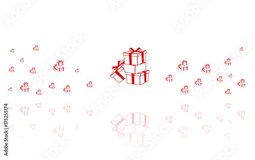 Reflektierende Symbole weiß - Geschenke - berg