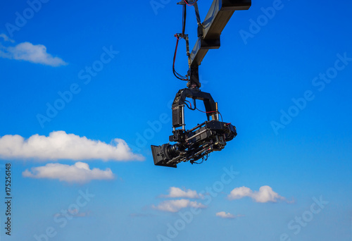 Professional video camera on the tap