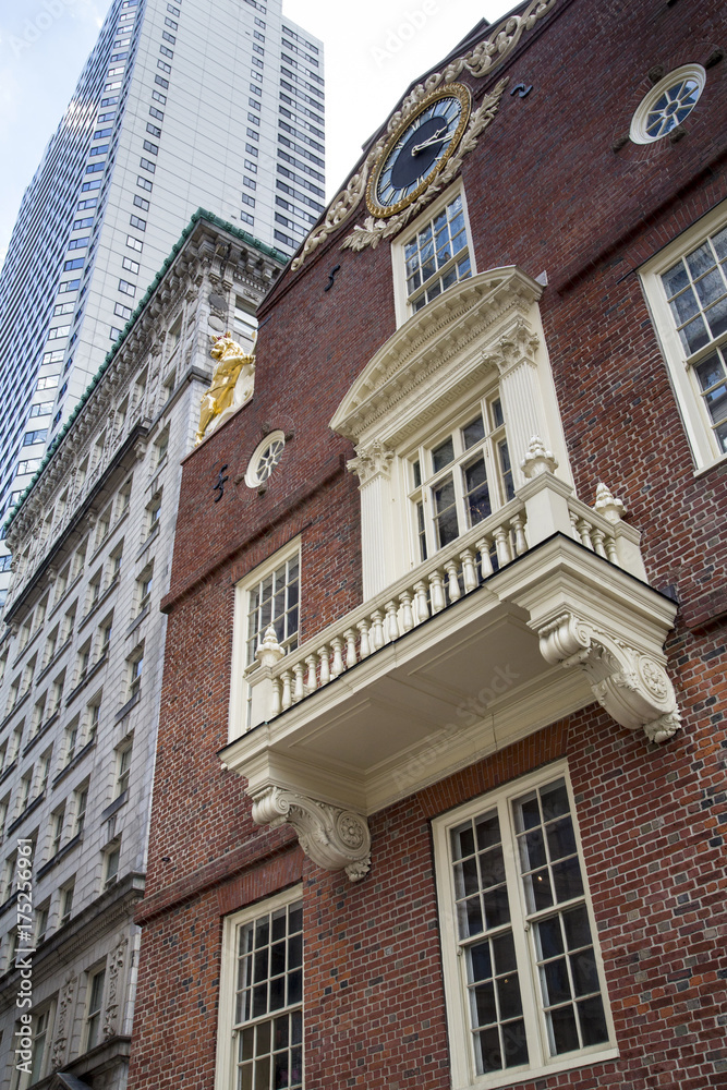 Obraz premium Boston, the Old State House, a museum on the Freedom Trail