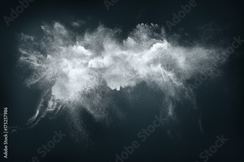 Abstract design of white powder snow cloud