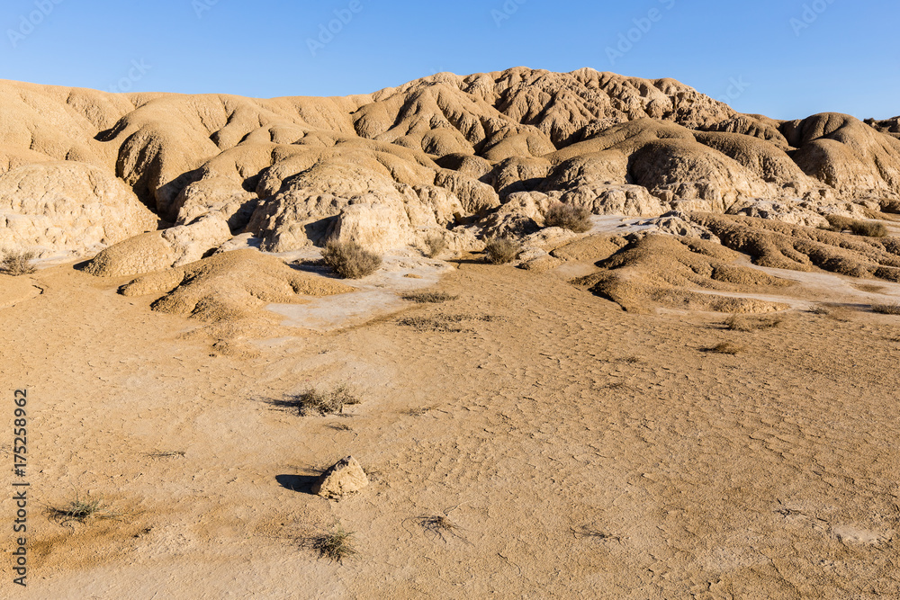 the desert of the Bardenas Reales in the Spanish province of Navarre