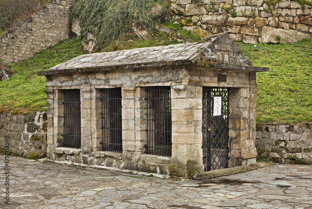 Entrance to the catacombs in Jajce. Bosnia and Herzegovina