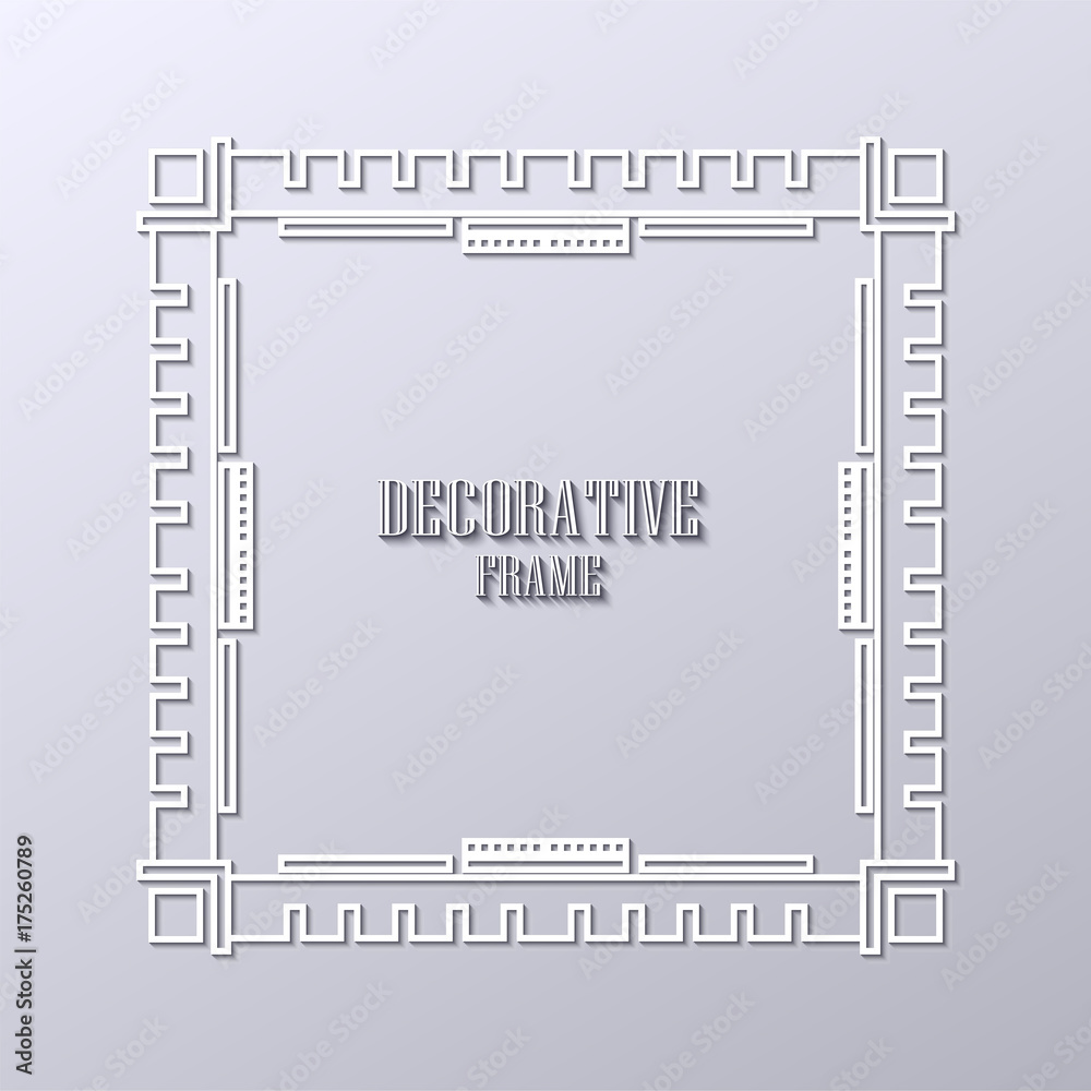 Art deco ornamental vintage frame. Template for design. Vector illustration eps10