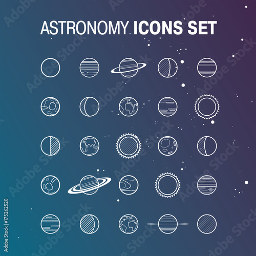 Astronomy Icons Set