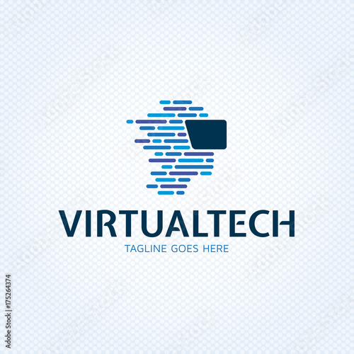 Virtual Technology Reality Logo Template
