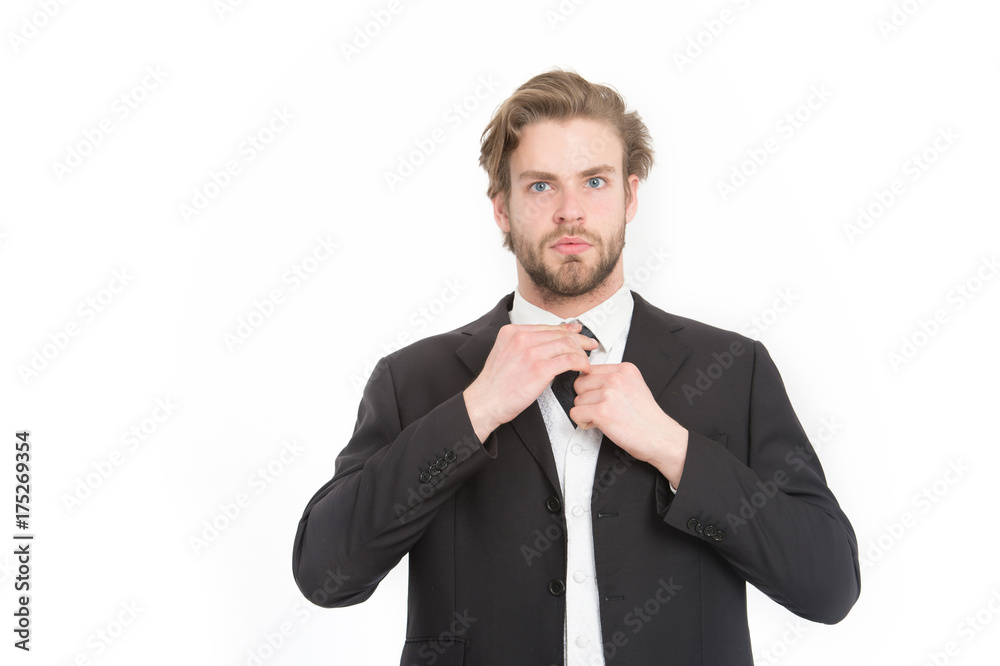 businessman in black formal outfit with serious face businessman in black formal outfit with serious face