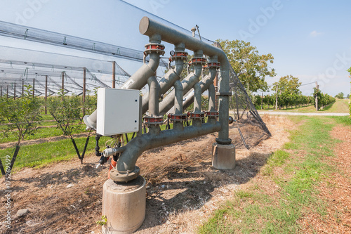 Irrigation system for agriculture.