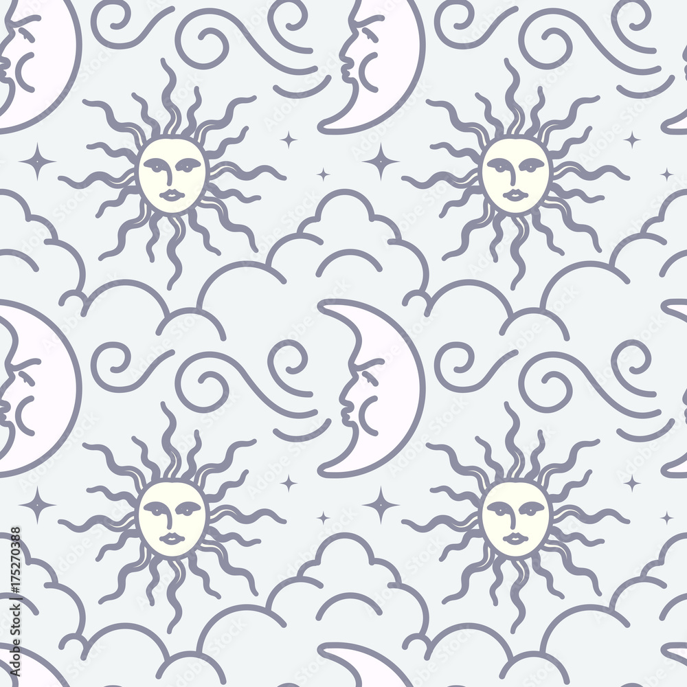 Moon sun pattern Moon sun pattern