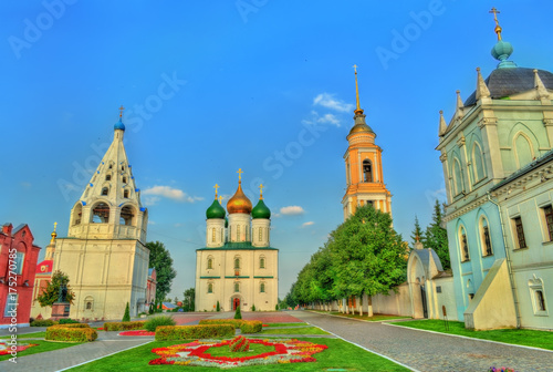 The ensemble of the Cathedral Square at Kolomna Kremlin, Russia