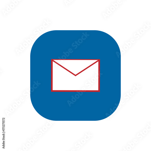 Message mail envelope square icon vector