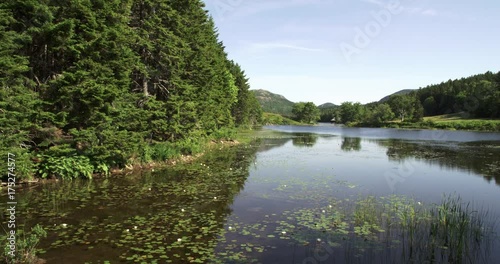 Tilt down, Little Long Pond in Maine