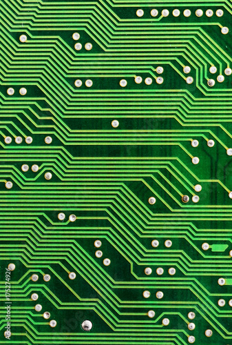 Macro of the backside of a printed circuit board of a computer