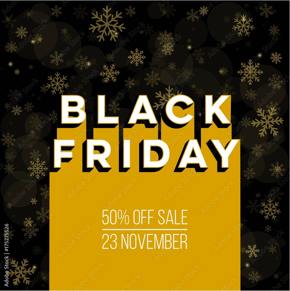 Fototapeta premium Abstract vector black friday sale layout background. For art template design, list, page, mockup brochure style, banner, idea, cover, booklet, print, flyer, book, blank, card, ad, sign, poster, badge.