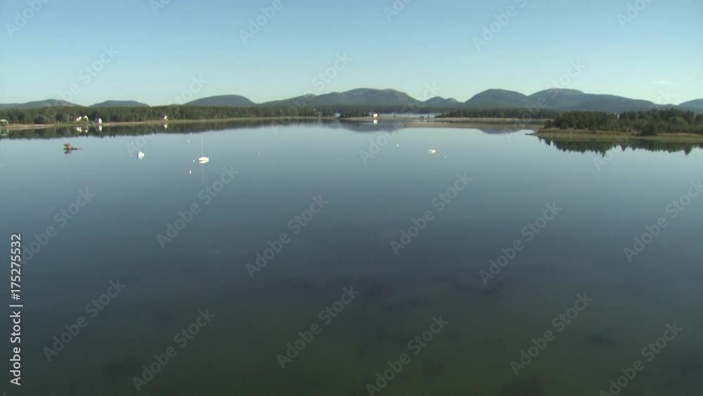 Scenic peninsula in Acadia National Park, aerial Scenic peninsula in Acadia National Park, aerial