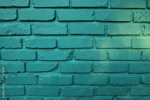 Turquoise Brick Wall