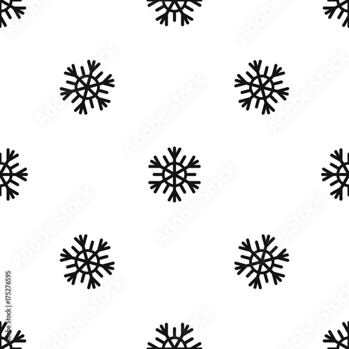 Snowflake pattern seamless black
