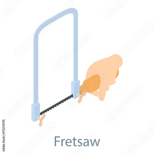 Fletsaw icon, isometric 3d style photo