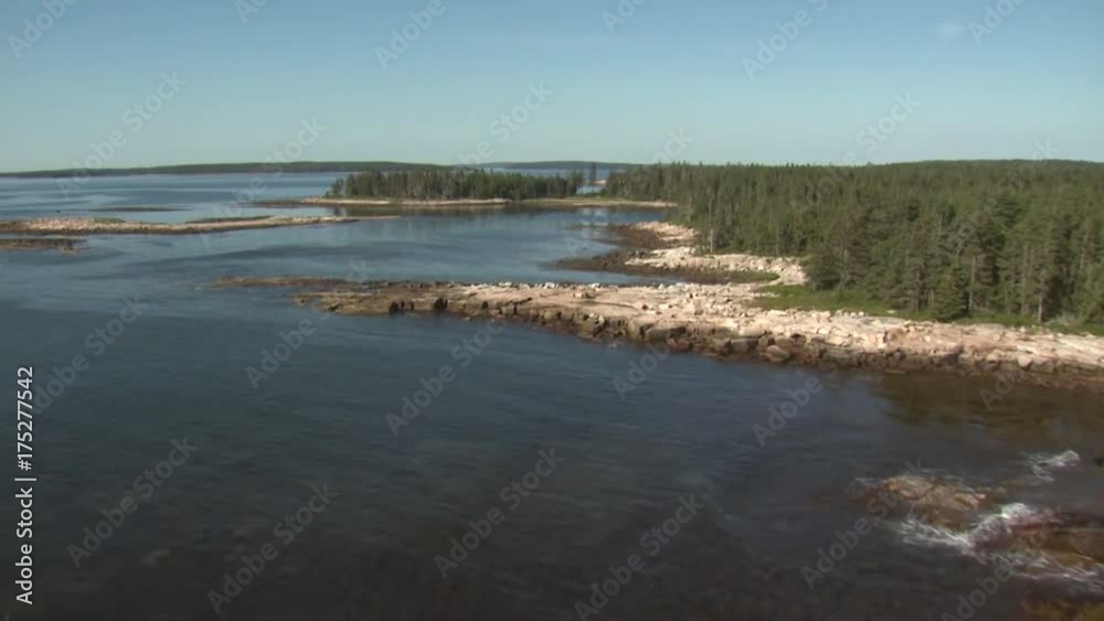 Aerial, rocky beaches in Ship Harbor Aerial, rocky beaches in Ship Harbor