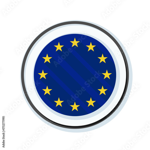 European Union button Illustration