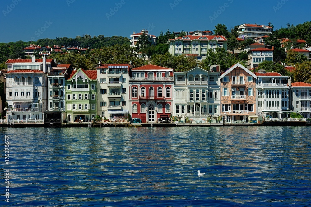 Bosphorus Sides Houses Istanbul Turkey