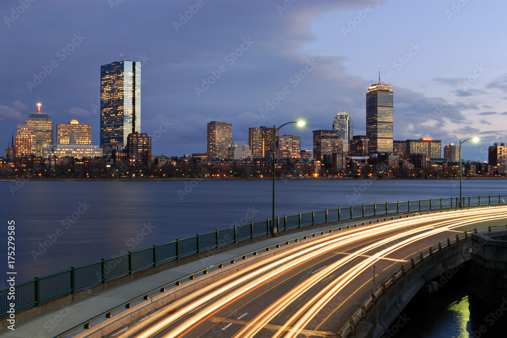 Boston Skyline At Night
