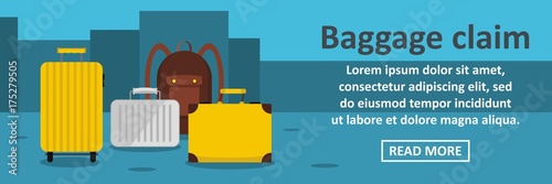 Baggage claim banner horizontal concept