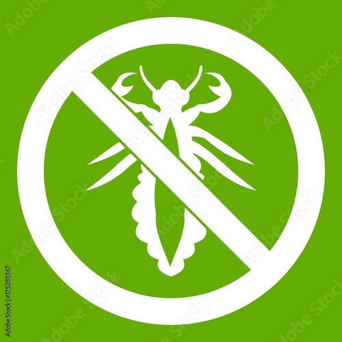 No louse sign icon green