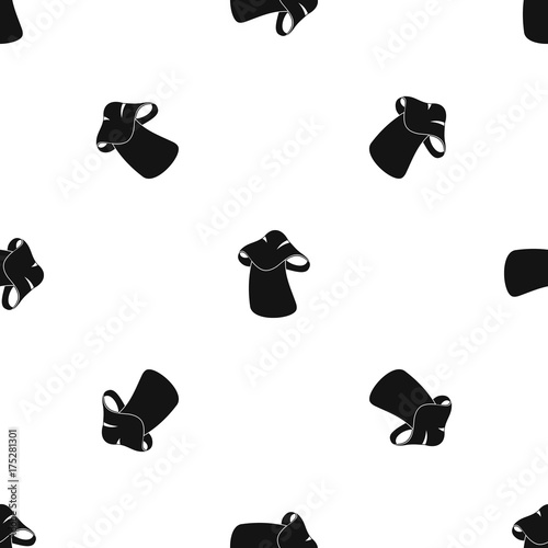 Boletus pattern seamless black