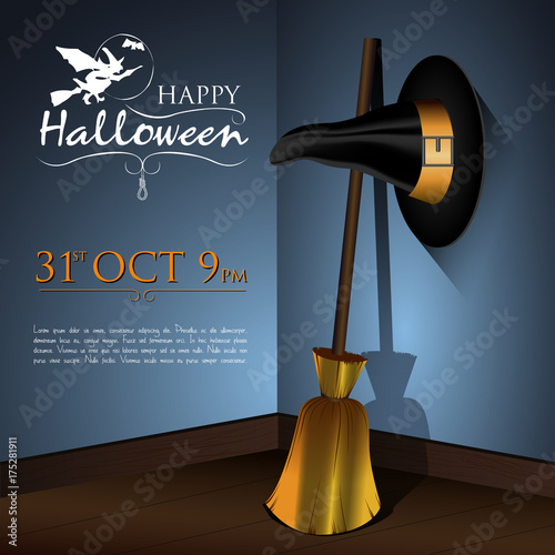 Colored halloween card