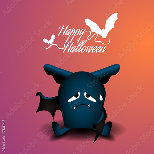 Colored halloween card
