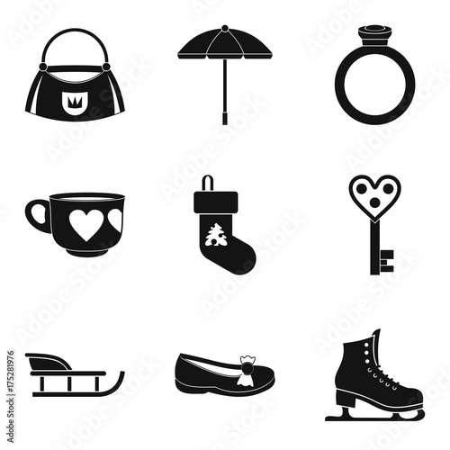Conviviality icons set, simple style