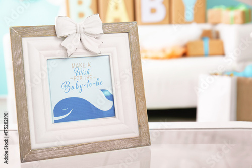 Framed greeting card for ba...