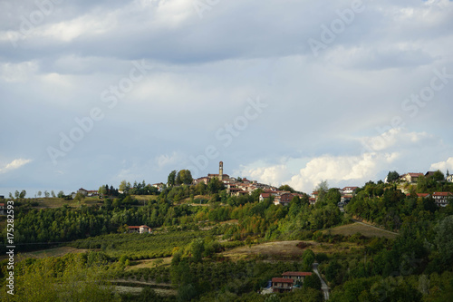 Hill of the Langhe with Serravalle d'Alba