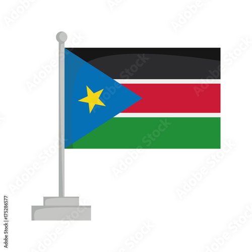 National flag of South Sudan Vector Illustration
