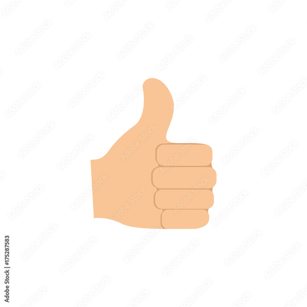 Thumb up gesture. Like symbol. Vector illustration Thumb up gesture. Like symbol. Vector illustration