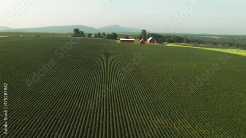 Vast barn landscape in Aroostook County, aerial