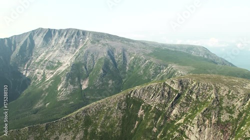 Scenic cliffs of Mount Katahdin, aerial