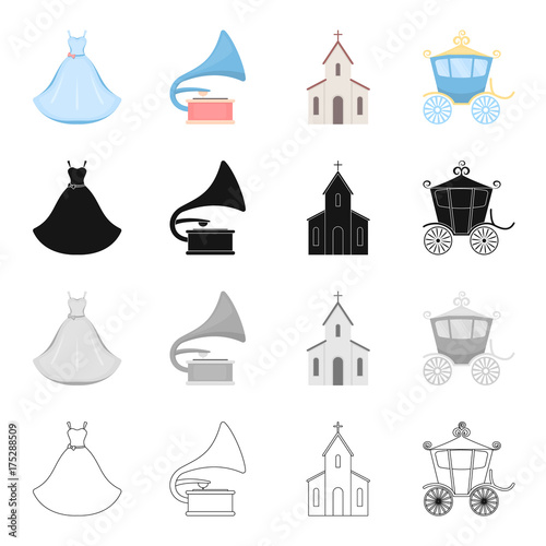 Transportation, trip, accessories and other web icon in cartoon style.Temple, coach, wheels, icons in set collection.