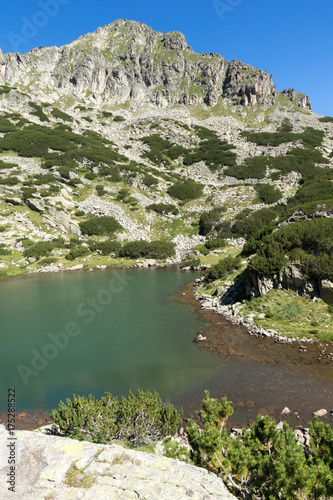 Landscape with Dzhangal peak and Samodivski lakes  Pirin Mountain  Bulgaria