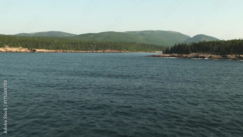 Aerial, scenic Otter Cove in Acadia National Park Aerial, scenic Otter Cove in Acadia National Park