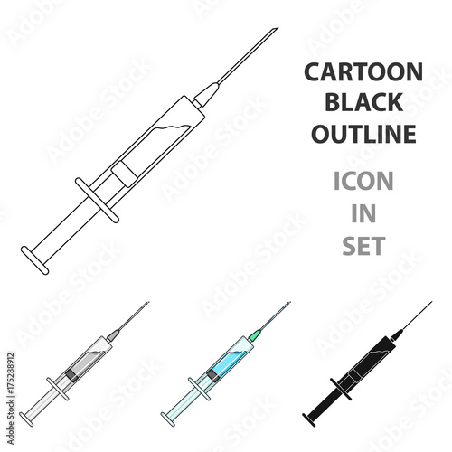 Syringe with medicine.Medicine single icon in cartoon style vector symbol stock illustration web.