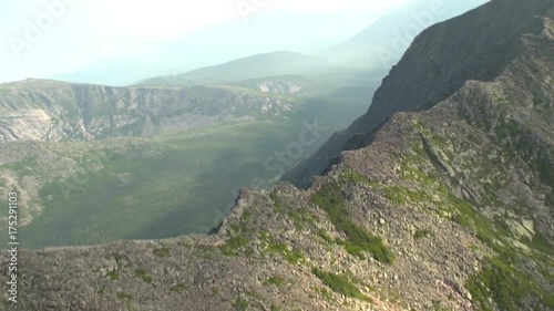 Vast landscape over Mount Katahdin, aerial